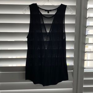 Banana Republic black sleeveless V-neck tank.